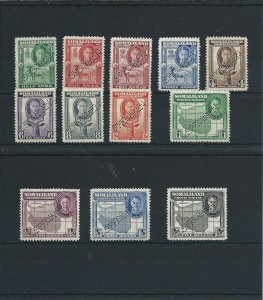 SOMALILAND 1942 SET OF TWELVE PERF SPECIMEN MM SG 105s/16s CAT £300