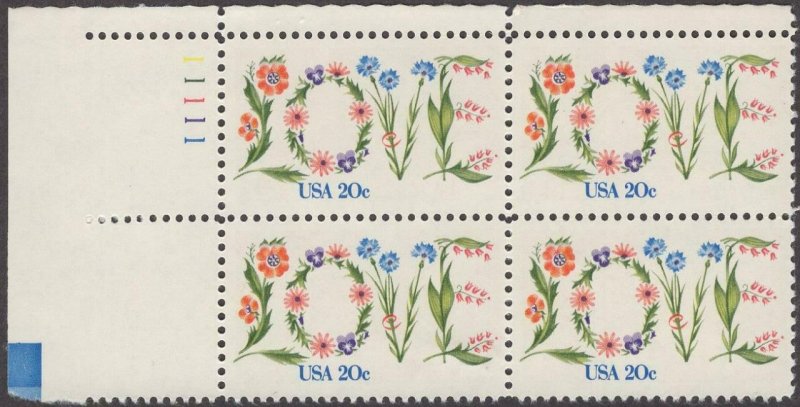 Scott # 1951A - US Plate Block Of 4 - LOVE - MNH - 1982