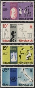 Gilbert & Ellice 162-165 (mnh set of 4) UN, medical assistance (1970)