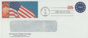 U615 25c  STARS IN CIRCLE STAMPED ENVELOPE - Fleetwood