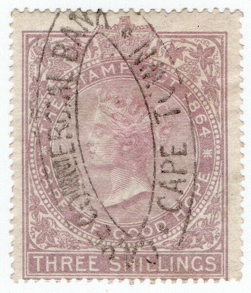 (I.B) Cape of Good Hope Revenue : Stamp Duty 3/- (1865)