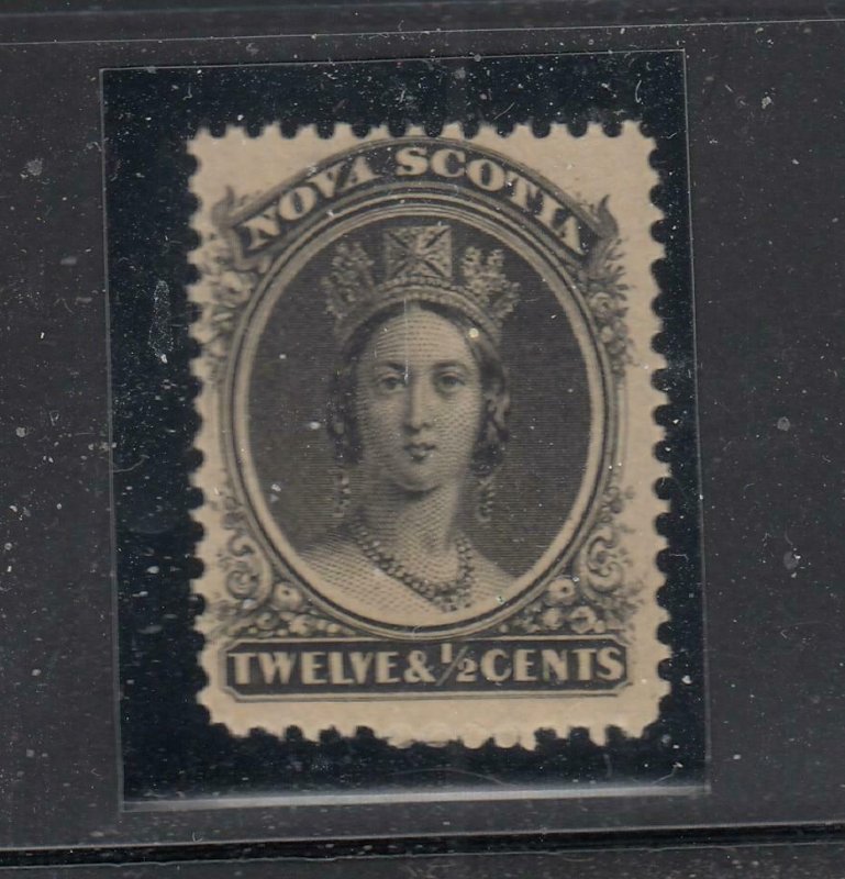 NOVA SCOTIA # 13 VF-MNH Q/VICTORIA 12.5cts CAT VALUE $120