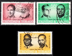 Trinidad and Tobago Scott 427-29 complete set F to VF used.  FREE...