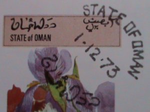 ​OMAN-1973-FAMOUS LOVELY CHINCHILLA CAT-IMPERF- CTO S/S-1ST DAY ISSUED CANCEL
