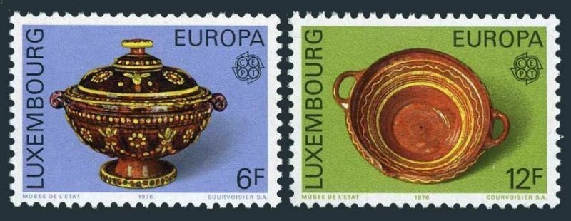 Luxembourg 585-586,MNH.Michel 928-929. EUROPE CEPT-1976.Soup tureen,Deep bowl.