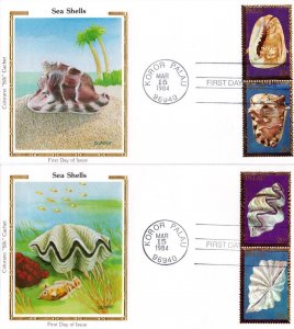 Palau - 1984 Sea Shells Silk Cover Set