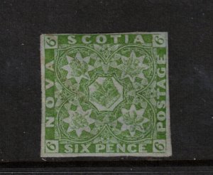 Nova Scotia #4 Used Fine+ Barely Cancelled & Still Has Most Of The Gum 