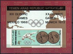 1968 Yemen YAR 801/B78b 1968 Olympic Games in Mexiko 25,00 €