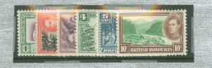 British Honduras #115-120v Unused