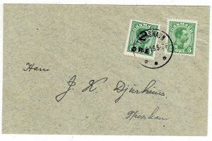 Faroe Islands 1919 Thorshavn cancel on local cover, Scott 1, Facit 3