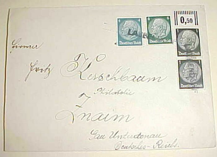 GERMAN  SUDETENLAND COVER LAMBUNDORF 1938 TO GERMANY