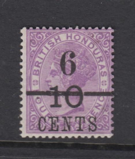 British Honduras-Scott 33 -QV Overprint-1891 -MNH - 6c on a 10c on a 4p Stamp