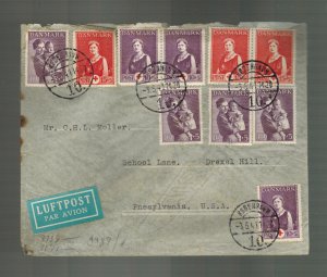 1941 Copenhagen Denmark Censored cover to USA