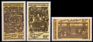 French Polynesia # 527-529 1989 Legends Set MNH