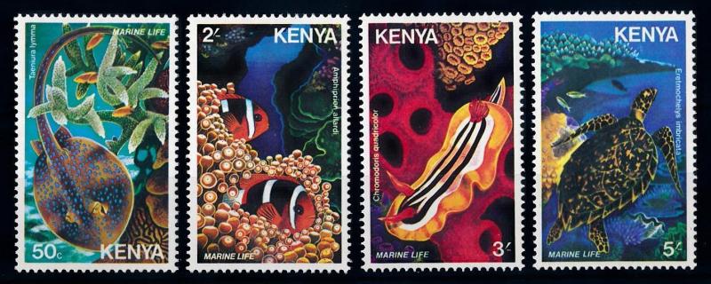 [66017] Kenya 1980 Marine Life Fish Turtle  MLH