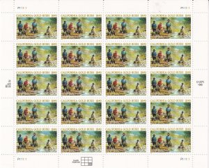 Sc# 3316 1999 U.S 33¢ complete California Gold Rush sheet MNH CV $13.00