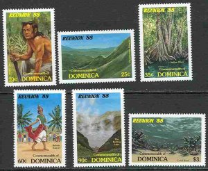 Dominica # 1074-79 Reunion 1988  (6)  Mint NH