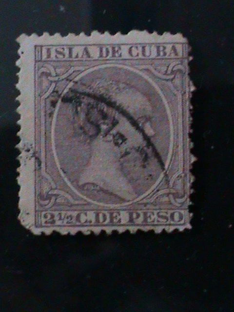 ​CUBA- SC#142 KING ALFONSO XIII-USED-VF-134 YEARS OLD-  WE SHIP TO WORLDWIDE