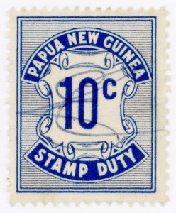 (I.B) Papua New Guinea Revenue : Stamp Duty 10c (1973)