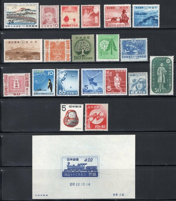 Japan 1930's-50's MNH Selection of Better Stamps CV$150