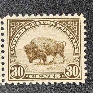 #569 30cent Buffalo stamp Mint VF-NG CSV 50.00