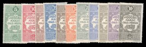 French Colonies, French Morocco #Q1-11 Cat$65.10, 1917 Parcel Post, complete ...