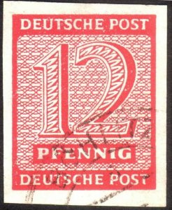 1945, Germany West Saxony 12pfg, Used, Mi 119