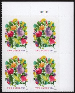 NEW ISSUE (Forever 2 oz.) Wedding Blooms Plate Block: UR #B11111 (2024) SA