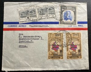 1954 Bogota Colombia Airmail Cover To Zurich Switzerland