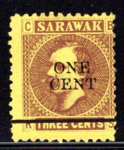 Sarawak #25, MH,  CV $2.50