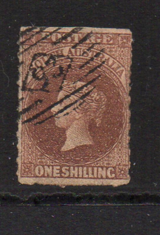 South Australia Sc 26 1863 1/ brown Victoria stamp used