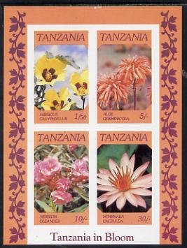 Tanzania 1986 Flowers unmounted mint imperf m/sheet (SG M...