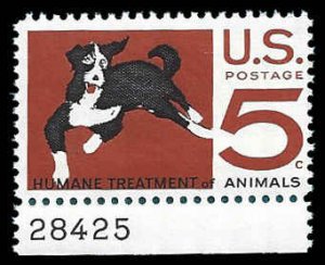 PCBstamps   US #1307 5c Humane Treatment Animals, MNH, (19)