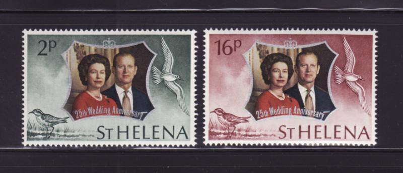 St Helena 271-272 Set MNH Elizabeth II Silver Wedding (A)