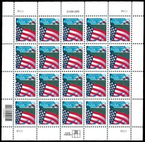 PCBstamps   US #3448 Sheet $6.40(20x(34c))Flag/Farm, perf. 11.25, MNH, (2)