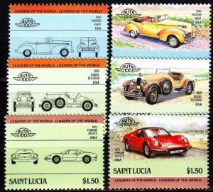 ST. LUCIA [1985] MiNr 0740-47 ( **/mnh ) Autos