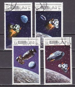 Ras al Khaima, Mi cat. 327, 329, 331, 333 A. Apollo 10 & 11 issue. Canceled.