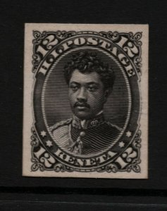 Hawaii #36P3 Extra Fine Plate Proof In Black India Paper On Original Card