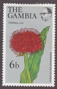 The Gambia 356 Fireball Lily 1977