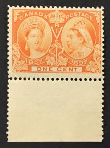 (BJ Stamps) CANADA, #51, 1897 1¢ orange “Jubilee” issue. MNH. CV $75.00