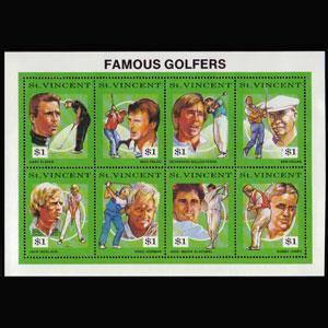 ST.VINCENT 1991 - Scott# 1560 Sheet-Golfers NH