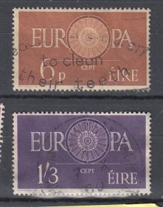 J44152 JL Stamps 1960 ireland set used #175-6 europa