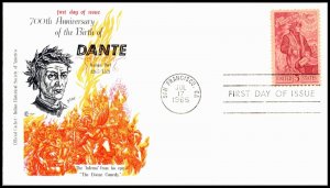 OAS-CNY 5541 FDC SCOTT 1268 - 1965 DANTE ALIGHIERI