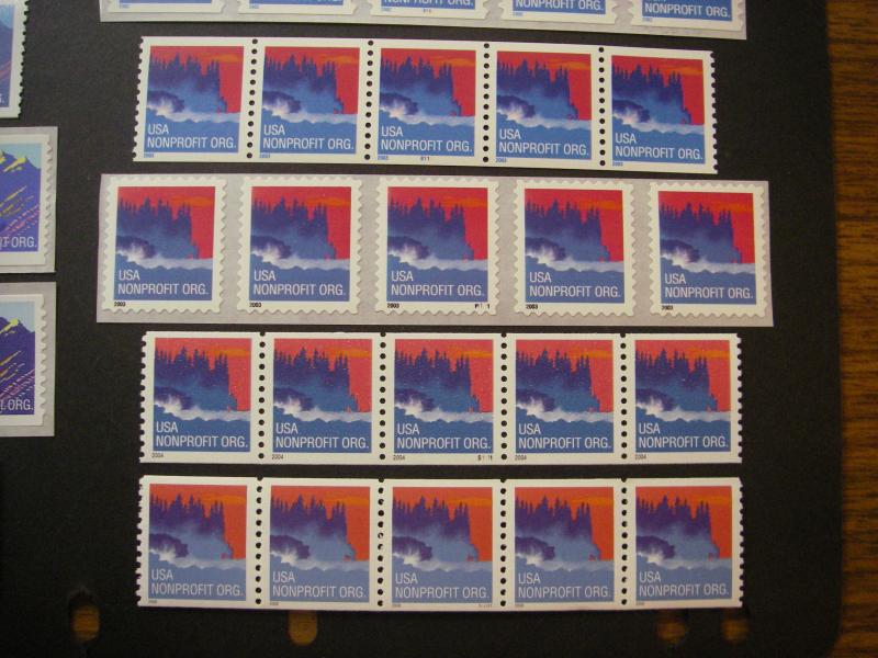 Nonprofit PNC collection of 14 Different, MNH Coil Beauties