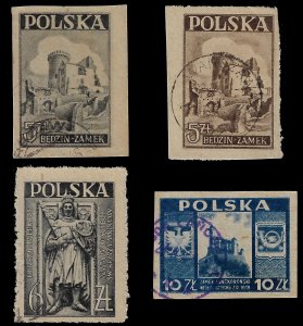 Poland 1946 Sc 392-95 U vf