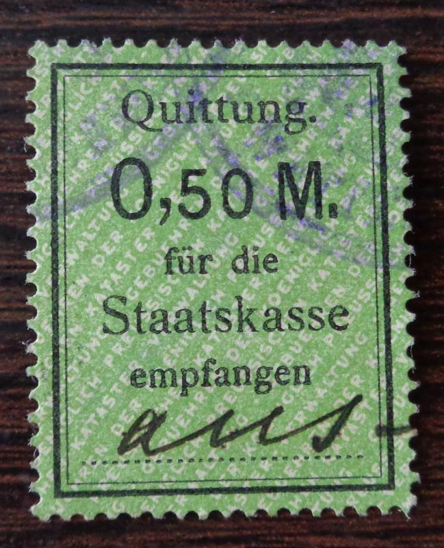 GERMANY-REVENUE STAMP! stempelmarke tax fiscal dt.reich M84