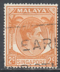 Singapore Scott 2a - SG17, 1948 George VI 2c Perf 17.1/2 x 18 used