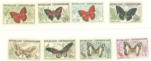 Central African Republic #4-11 Unused Single (Complete Set) (Butterflies)