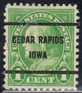 Precancel - Cedar Rapids, IA PSS 632-61 - Bureau Issue