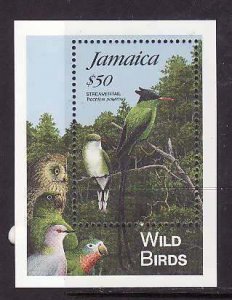 Jamaica-Sc#831-831a-two unused NH sheets-Wild Birds-Singapore `95-1995-